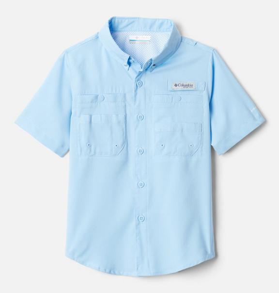 Columbia PFG Tamiami Shirts Blue For Boys NZ15249 New Zealand